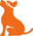 Dog sitting - Orange logo