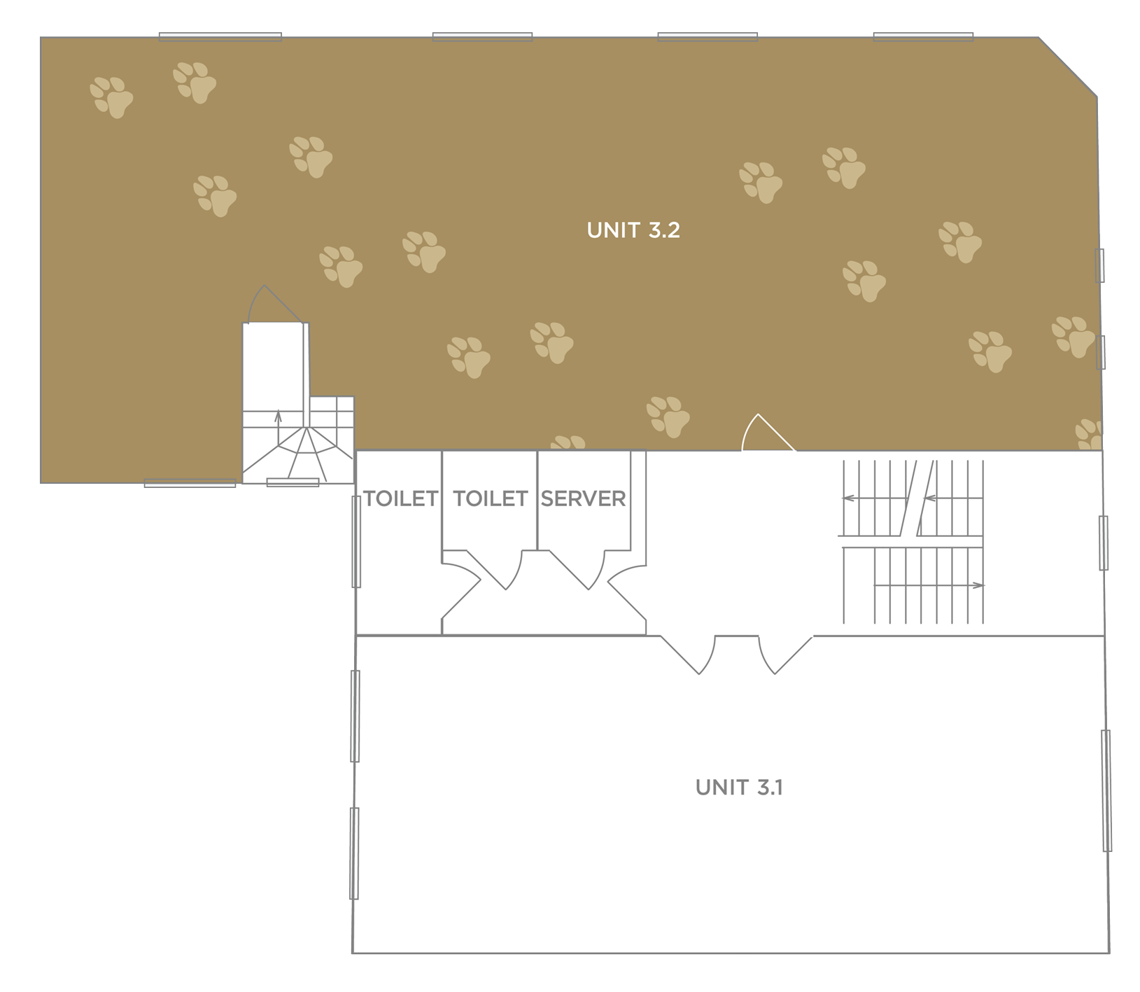 TCN Dog House Unit 3.2 flooplan