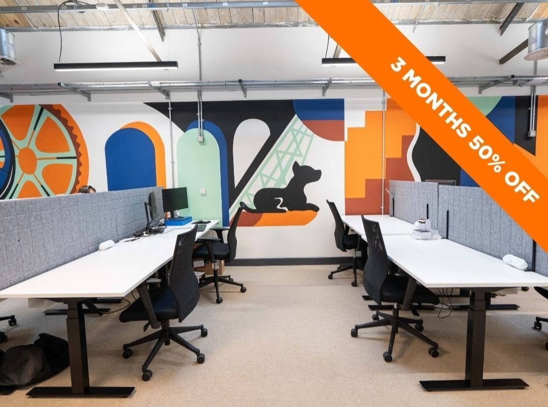 Newark Works Dedicated Desk in the Coworking Space