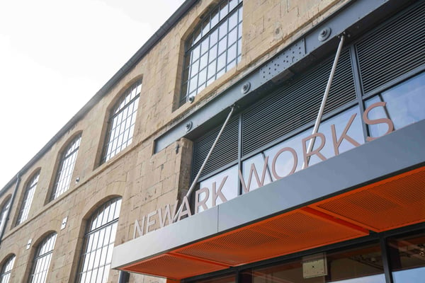 TCN Newark Works exterior sign