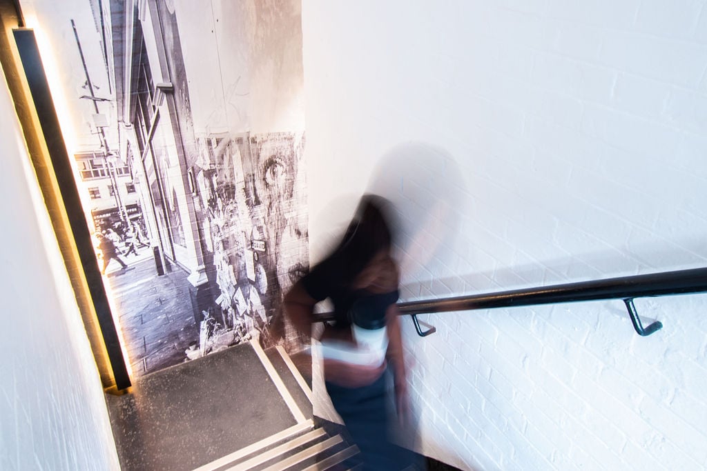 TCN Piano House Brixton Stairs With Person Walking