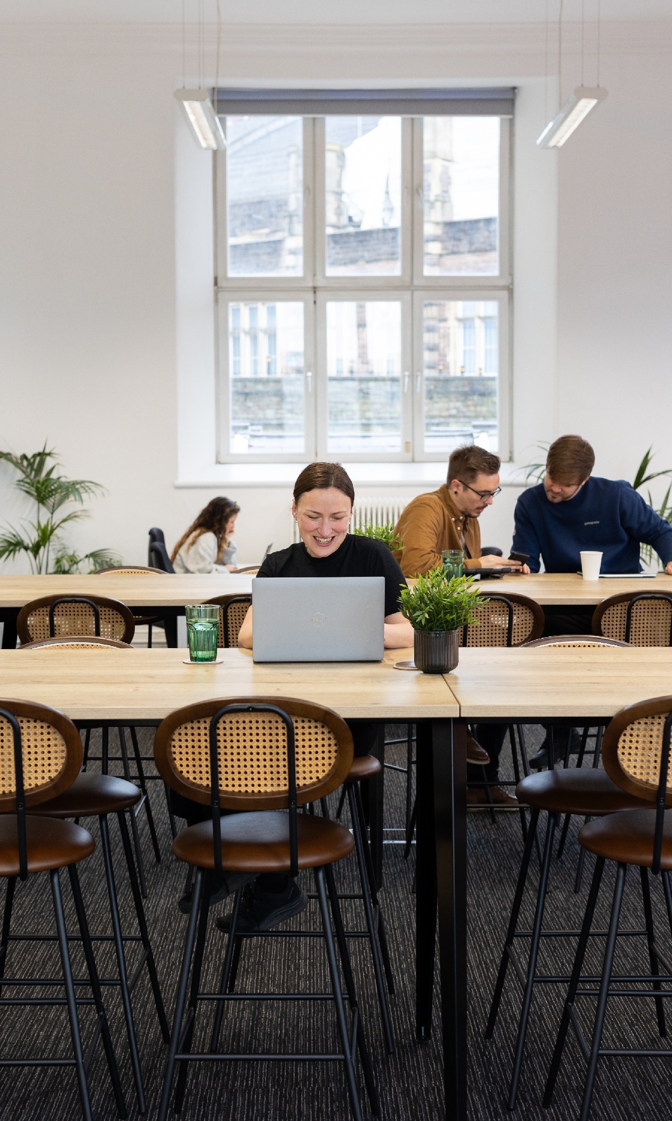 Person sat at desk in TCN Bristol Coworking Space