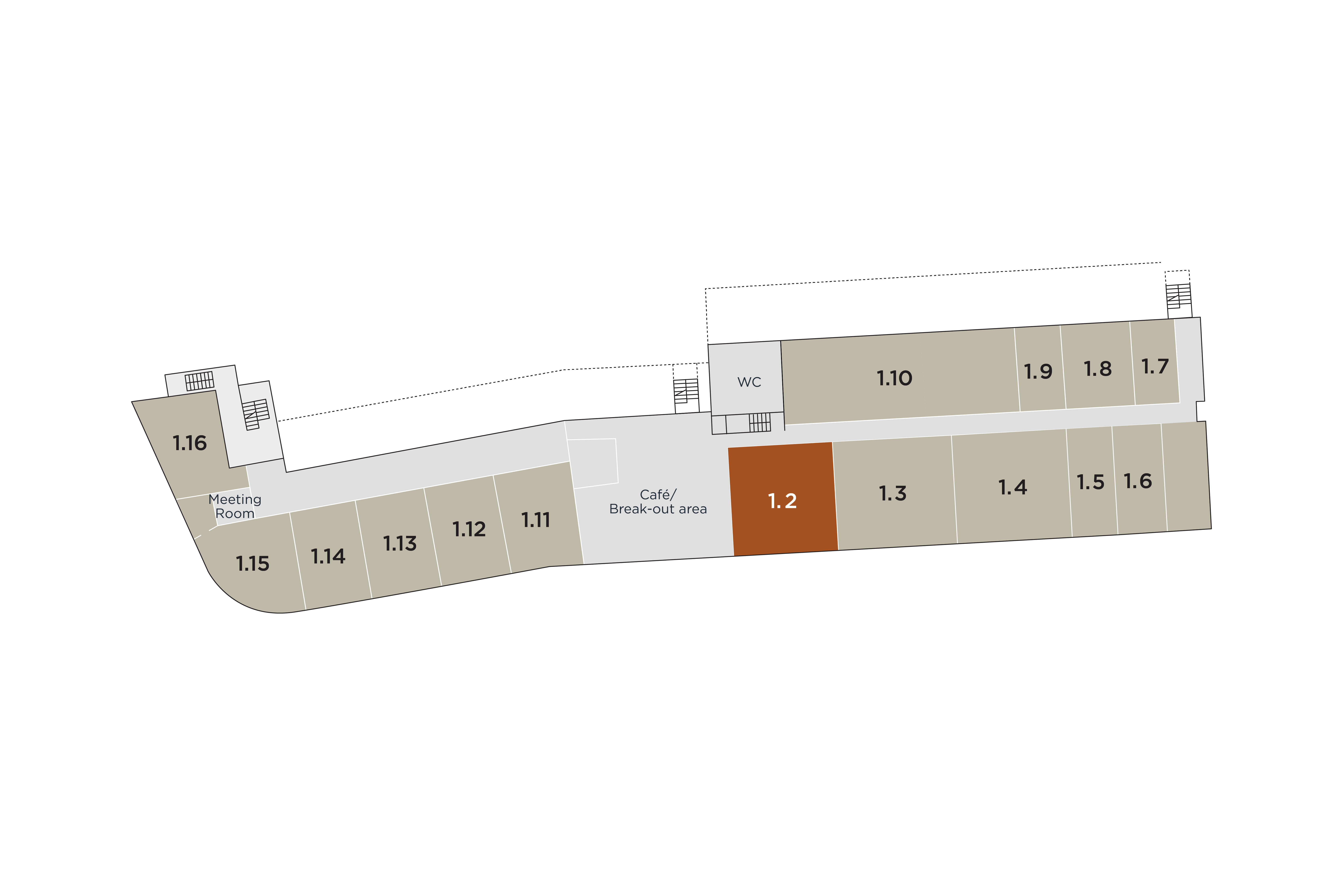 Temple studios floorplan unit 1.2